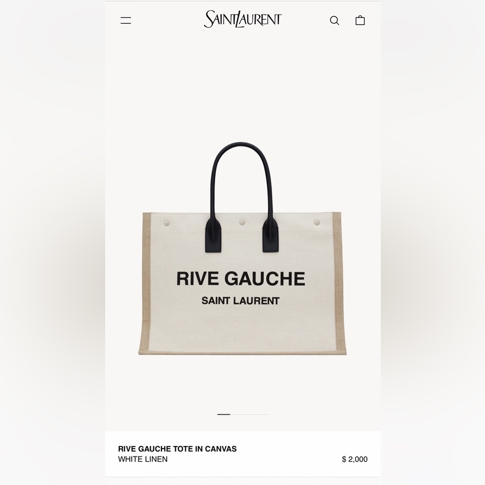 Authentic Saint Laurent Rive Gauche tote